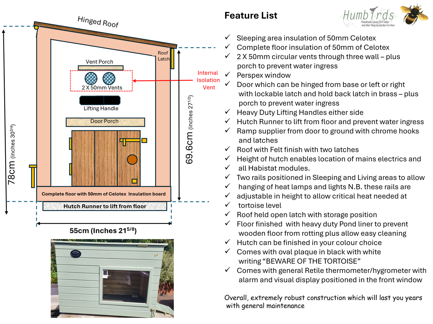 Insulated Tortoise House