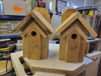 Solid Oak Rustic Birdbox